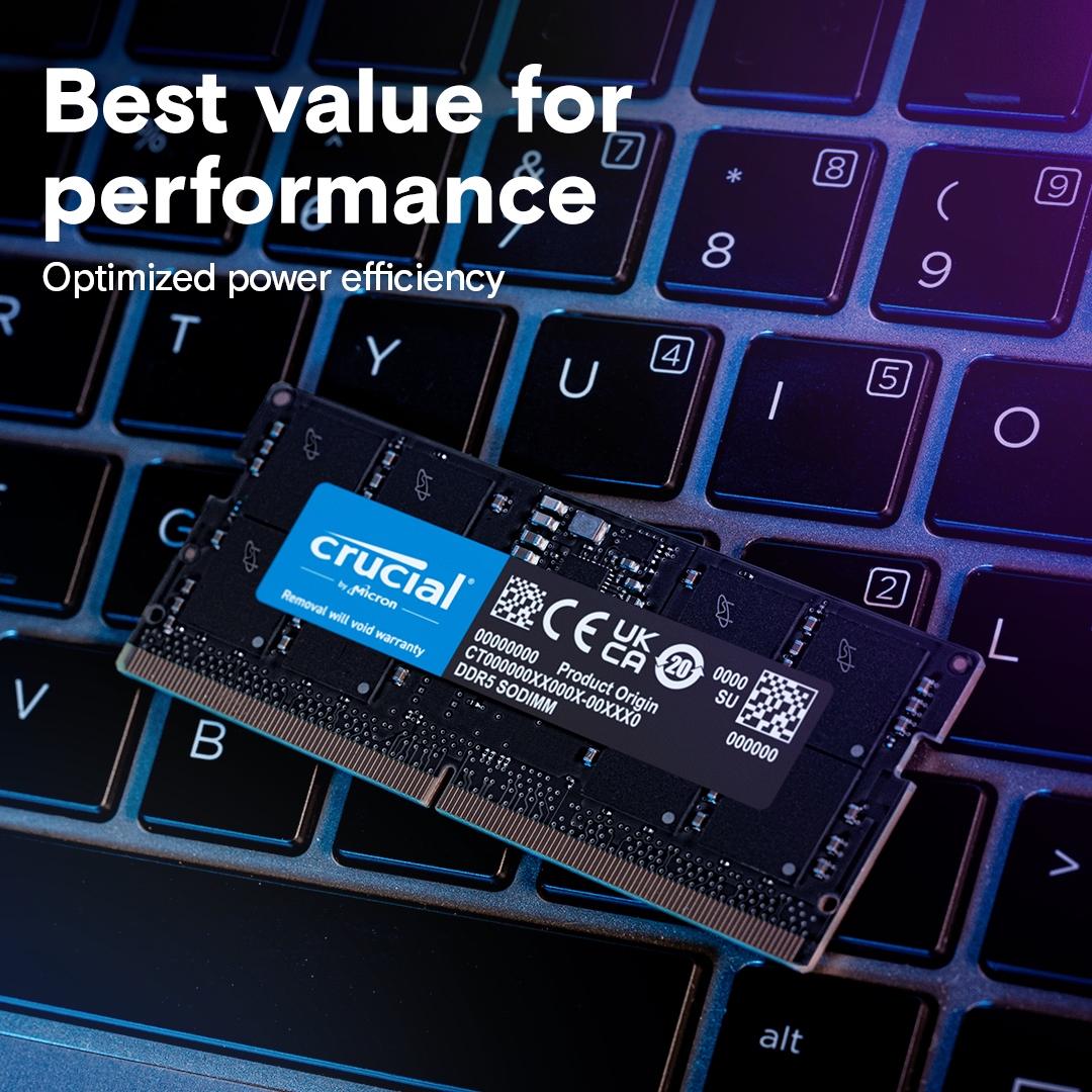 Crucial 32GB 4800 MHz DDR5 Laptop RAM - CT32G48C40S5 - Image 5