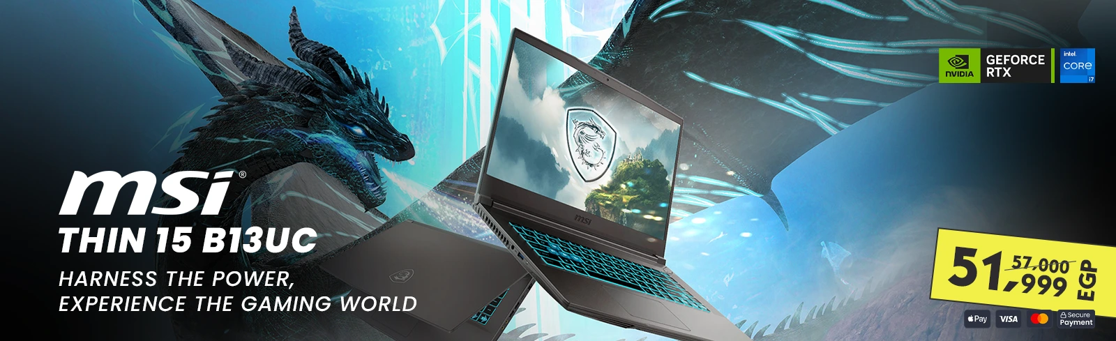 MSI Thin 15 B13UC Gaming Laptop