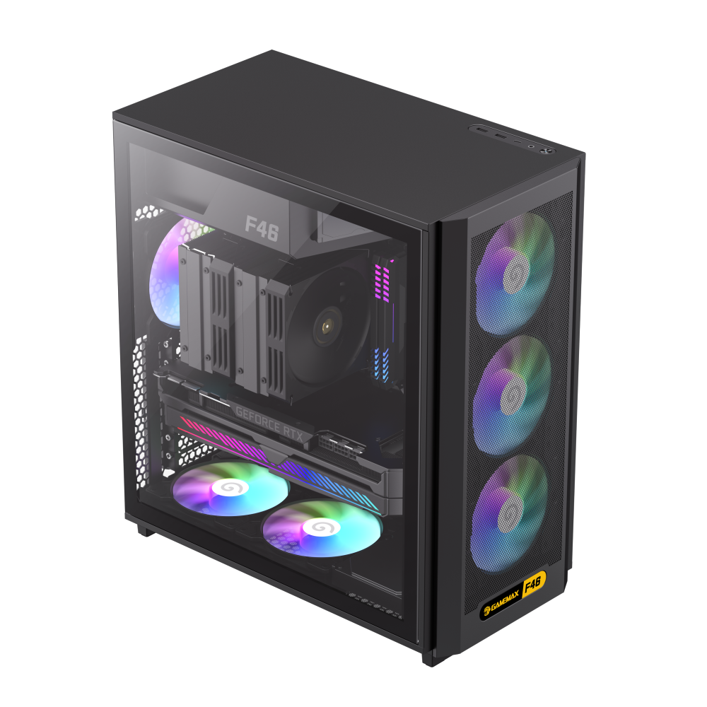 GAMEMAX F46 BK ATX Gaming Case - Image 3