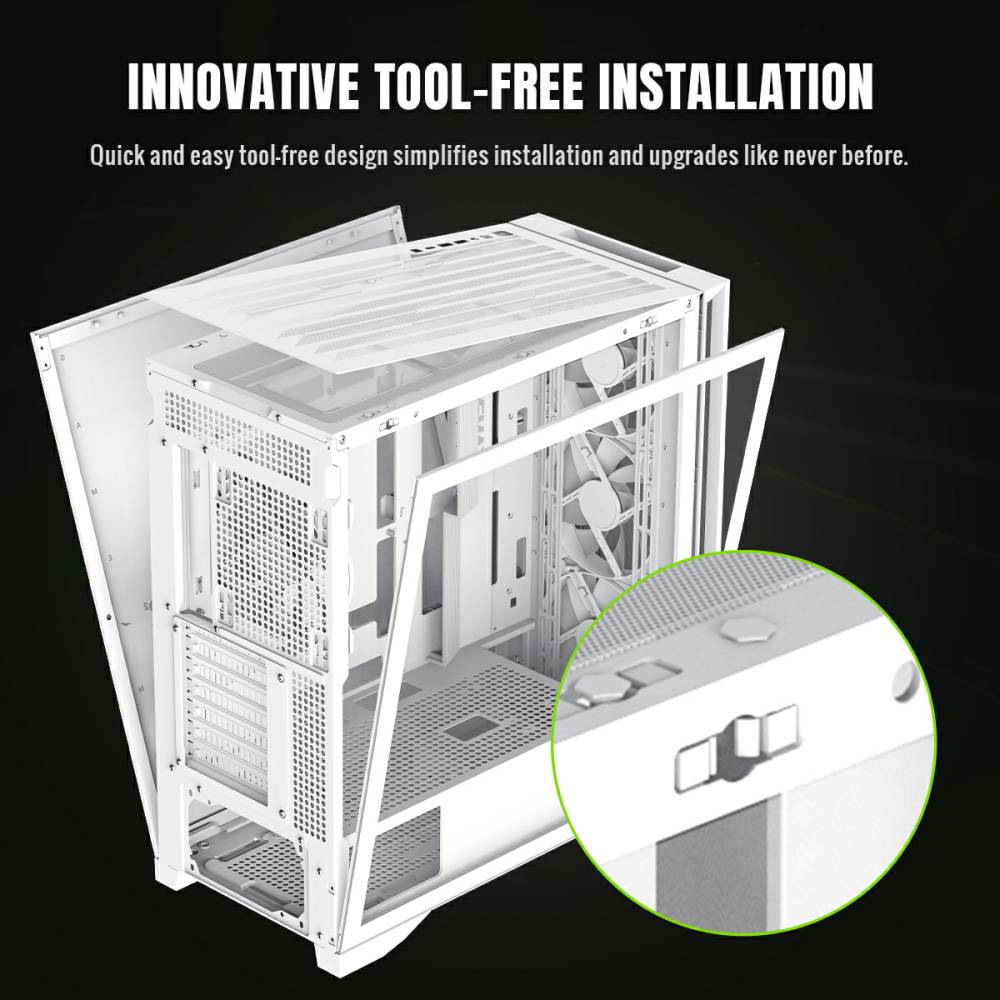 GAMEMAX LEADER 2 WH ATX Gaming Case - Image 6