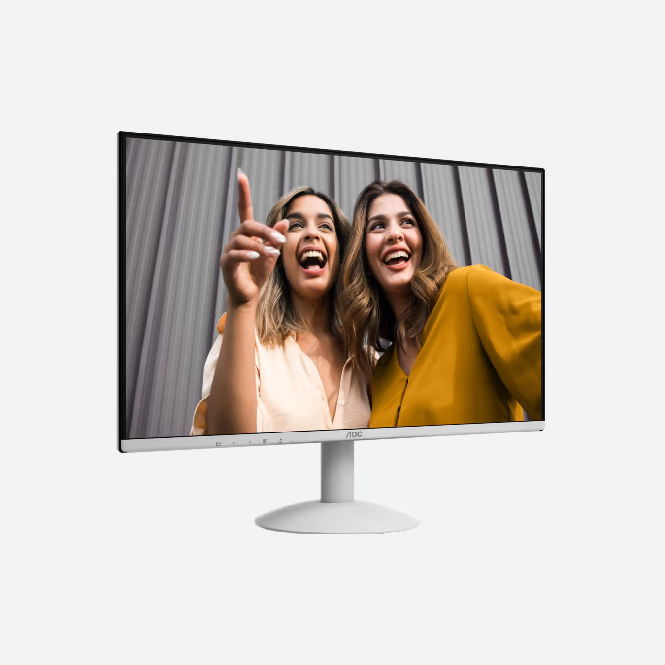AOC 24B30H3/BW 24" FHD 120Hz IPS Flat Monitor with Adaptive Sync – White - Image 2
