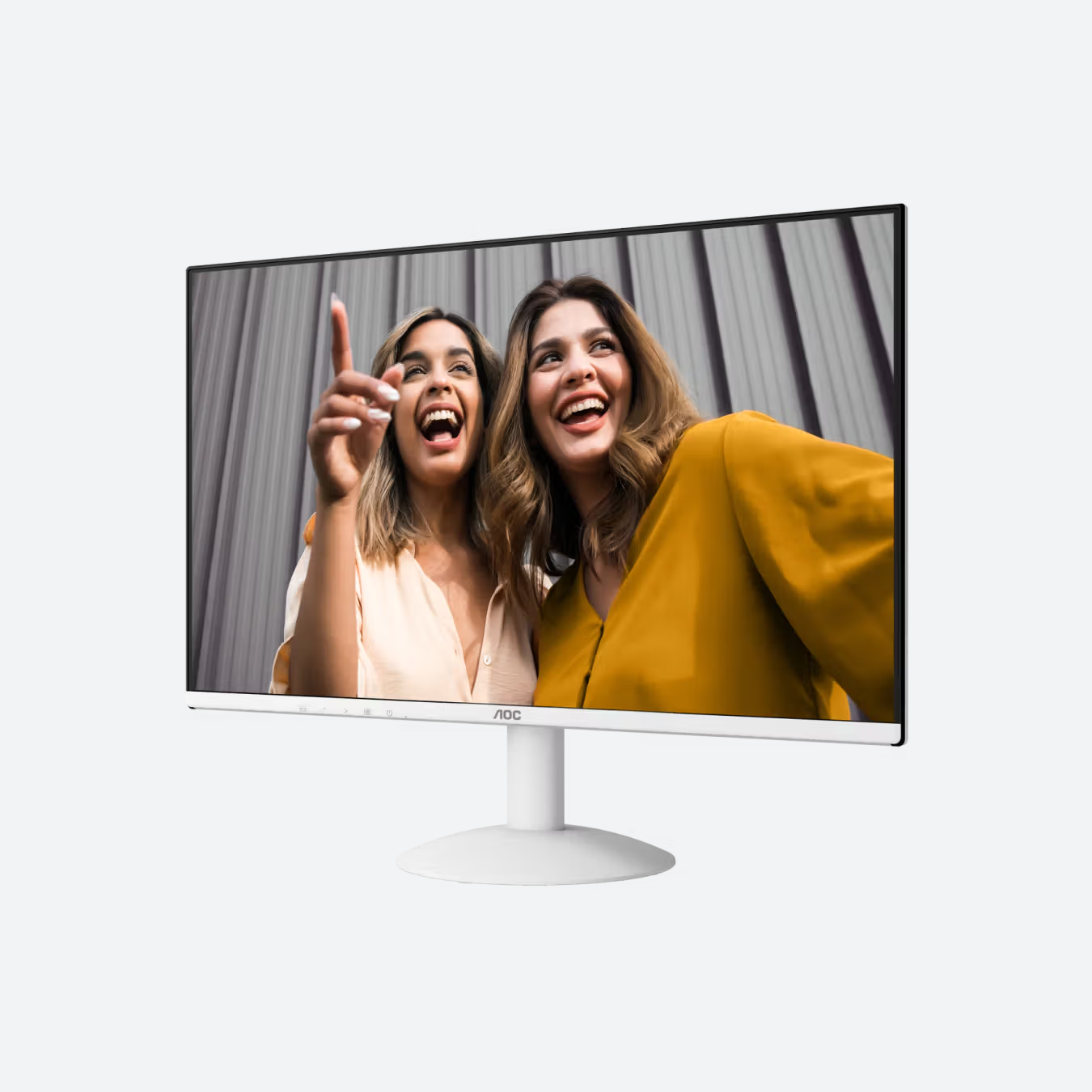 AOC 24B30H3/BW 24" FHD 120Hz IPS Flat Monitor with Adaptive Sync – White - Image 3