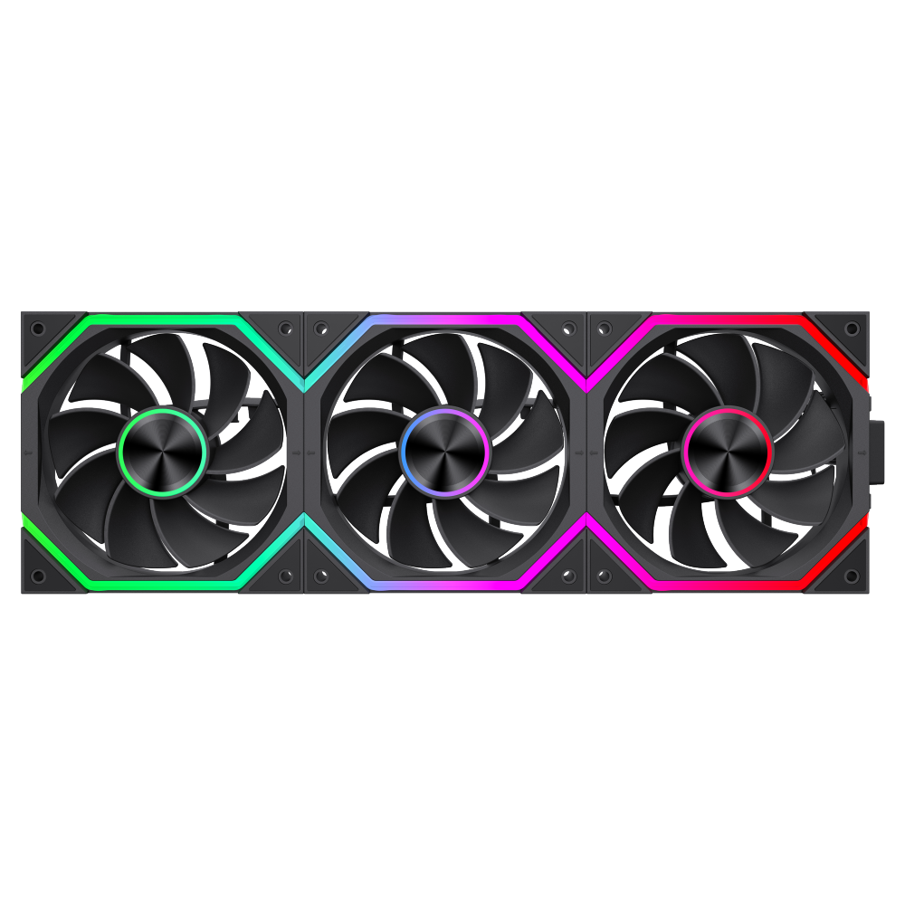GAMEMAX FN12A-N2 WL-R 120mm PWM ARGB Reversible Blade Case Fan – Black