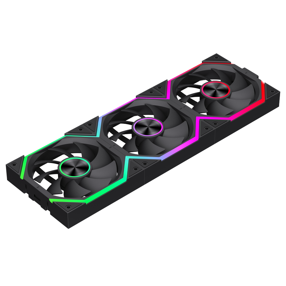 GAMEMAX FN12A-N2 WL 120mm ARGB PWM Wireless Case Fan – Black - Image 3