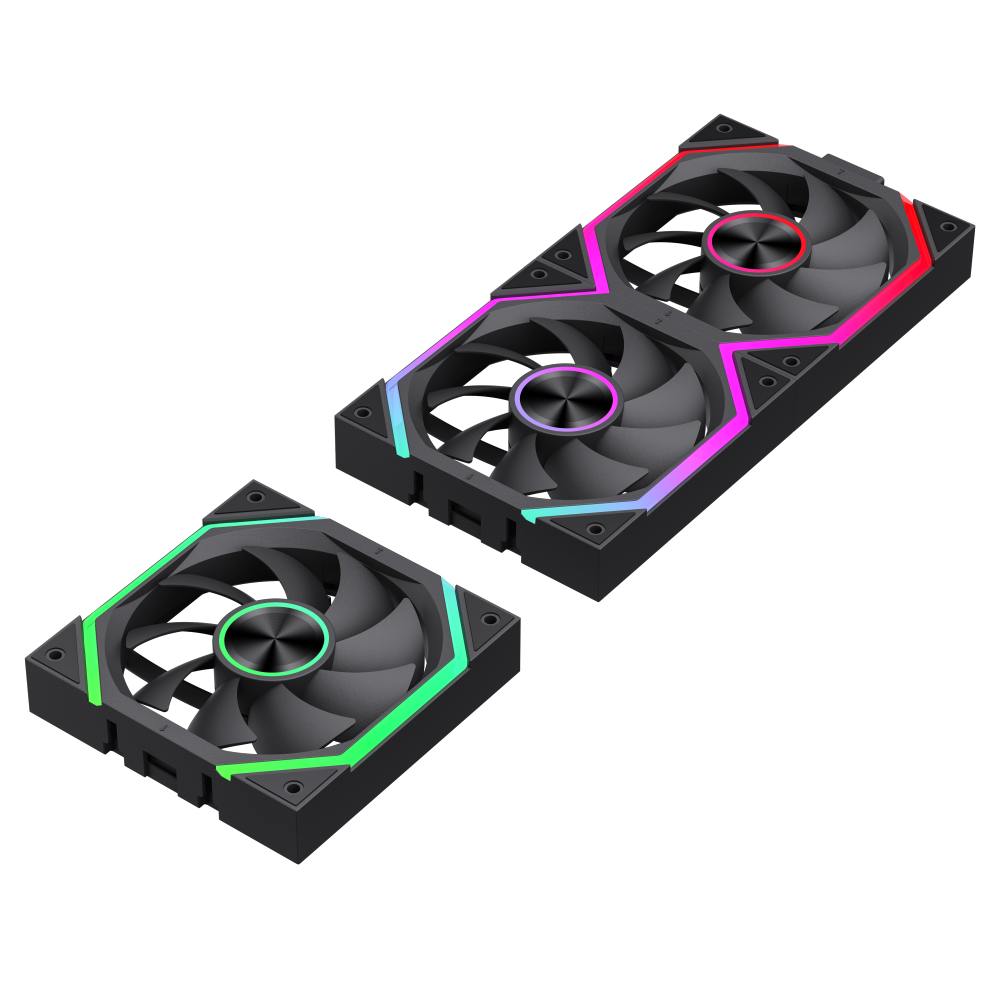 GAMEMAX FN12A-N2 WL 120mm ARGB PWM Wireless Case Fan – Black - Image 4