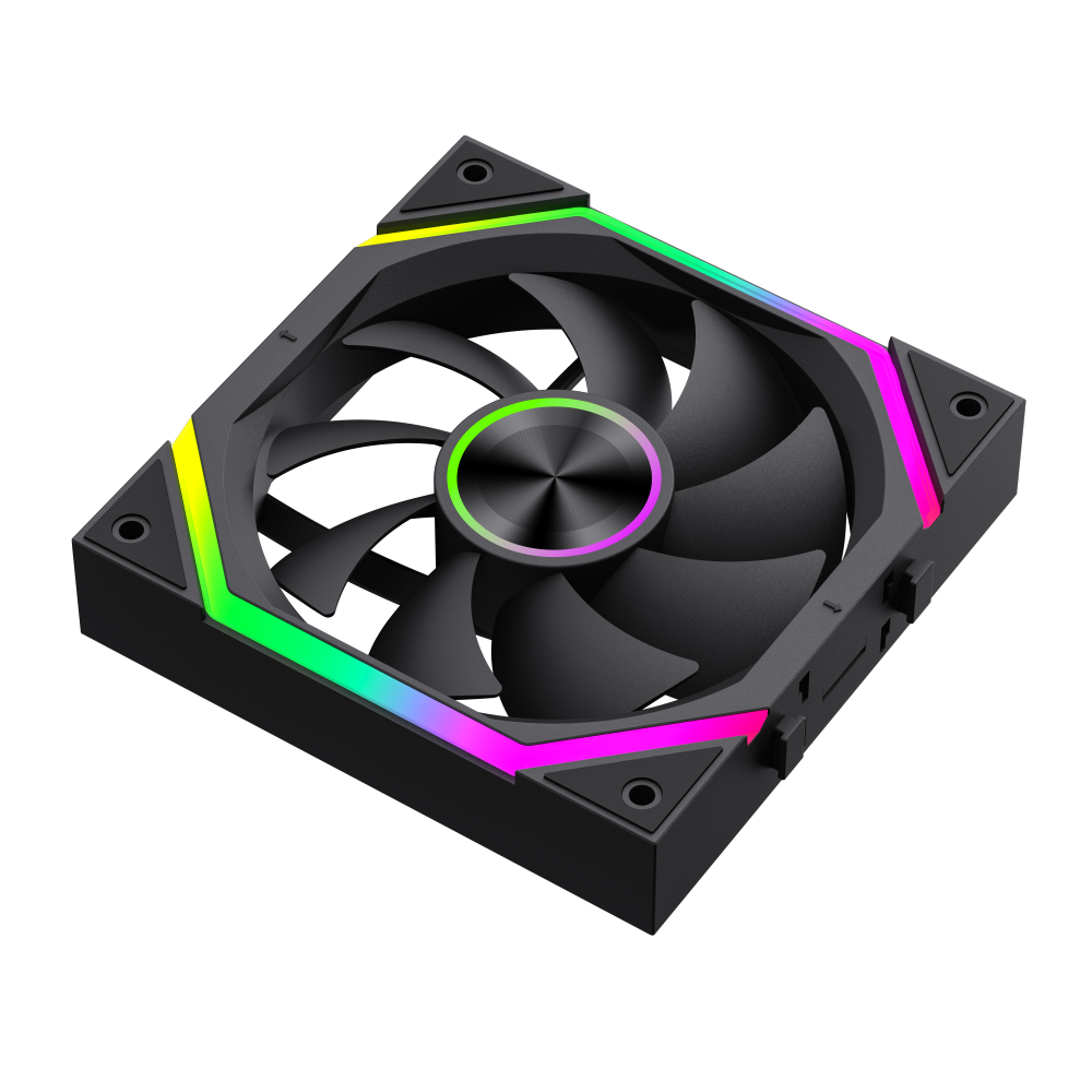 GAMEMAX FN12A-N2 WL 120mm ARGB PWM Wireless Case Fan – Black - Image 8