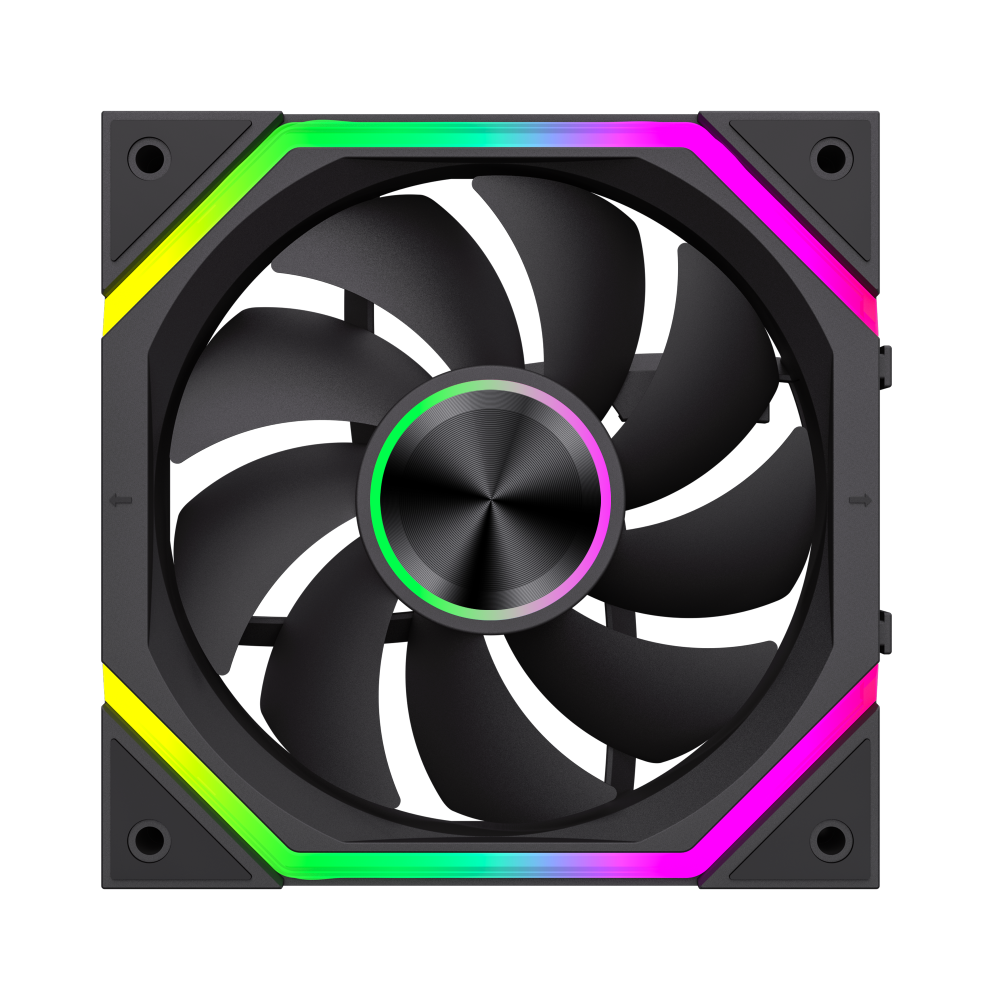 GAMEMAX FN12A-N2 WL 120mm ARGB PWM Wireless Case Fan – Black - Image 9
