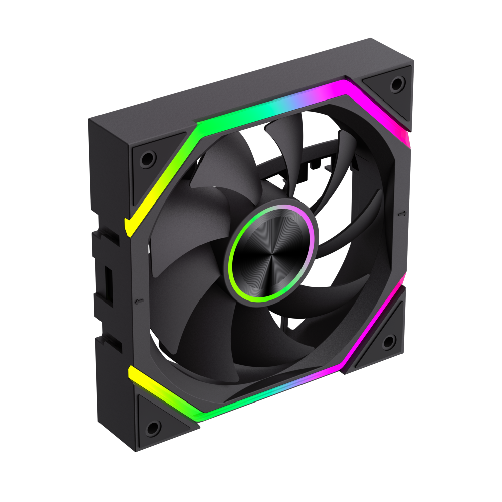 GAMEMAX FN12A-N2 WL 120mm ARGB PWM Wireless Case Fan – Black - Image 7