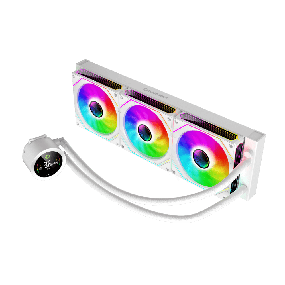 GAMEMAX ICEBURG 360 Digital WH CPU Liquid Cooler - Image 2