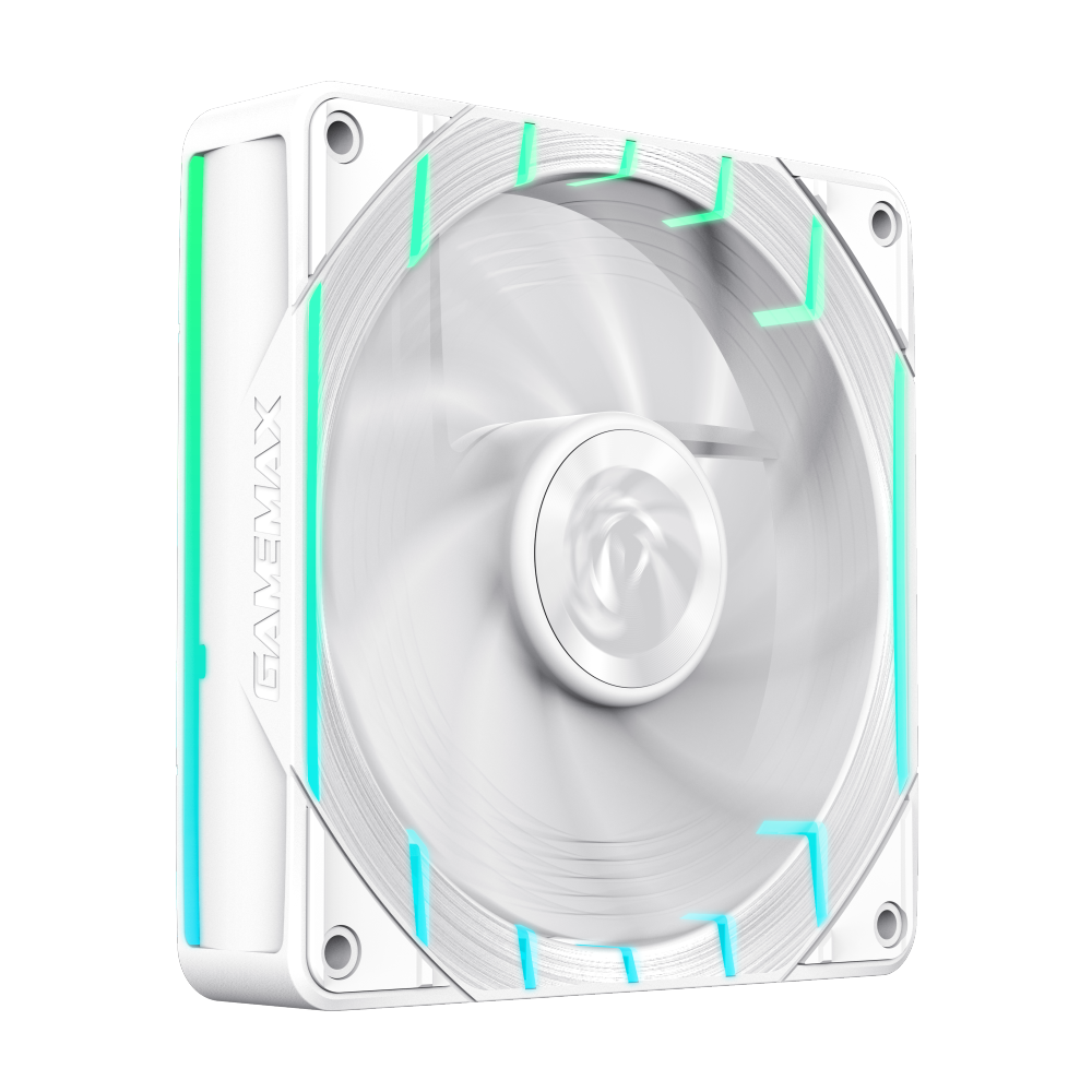GAMEMAX Tornado T12 ARGB-W 120mm PWM Case Fan, 2200 RPM – White - Image 2