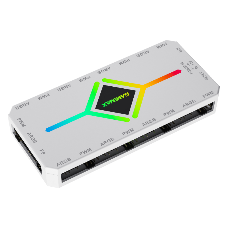 GAMEMAX V4.0 ARGB PWM Fan Hub Controller – White