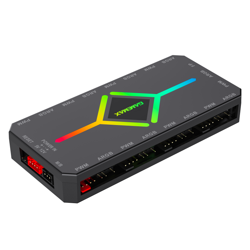 GAMEMAX V4.0 ARGB PWM Fan Hub Controller – Black - Image 2
