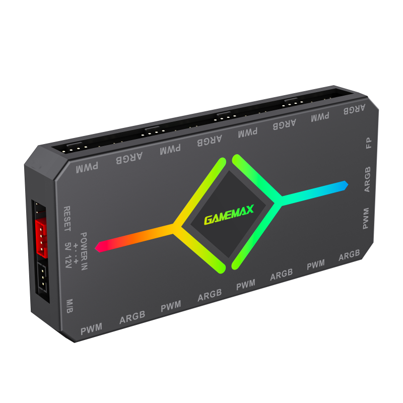 GAMEMAX V4.0 ARGB PWM Fan Hub Controller – Black - Image 3